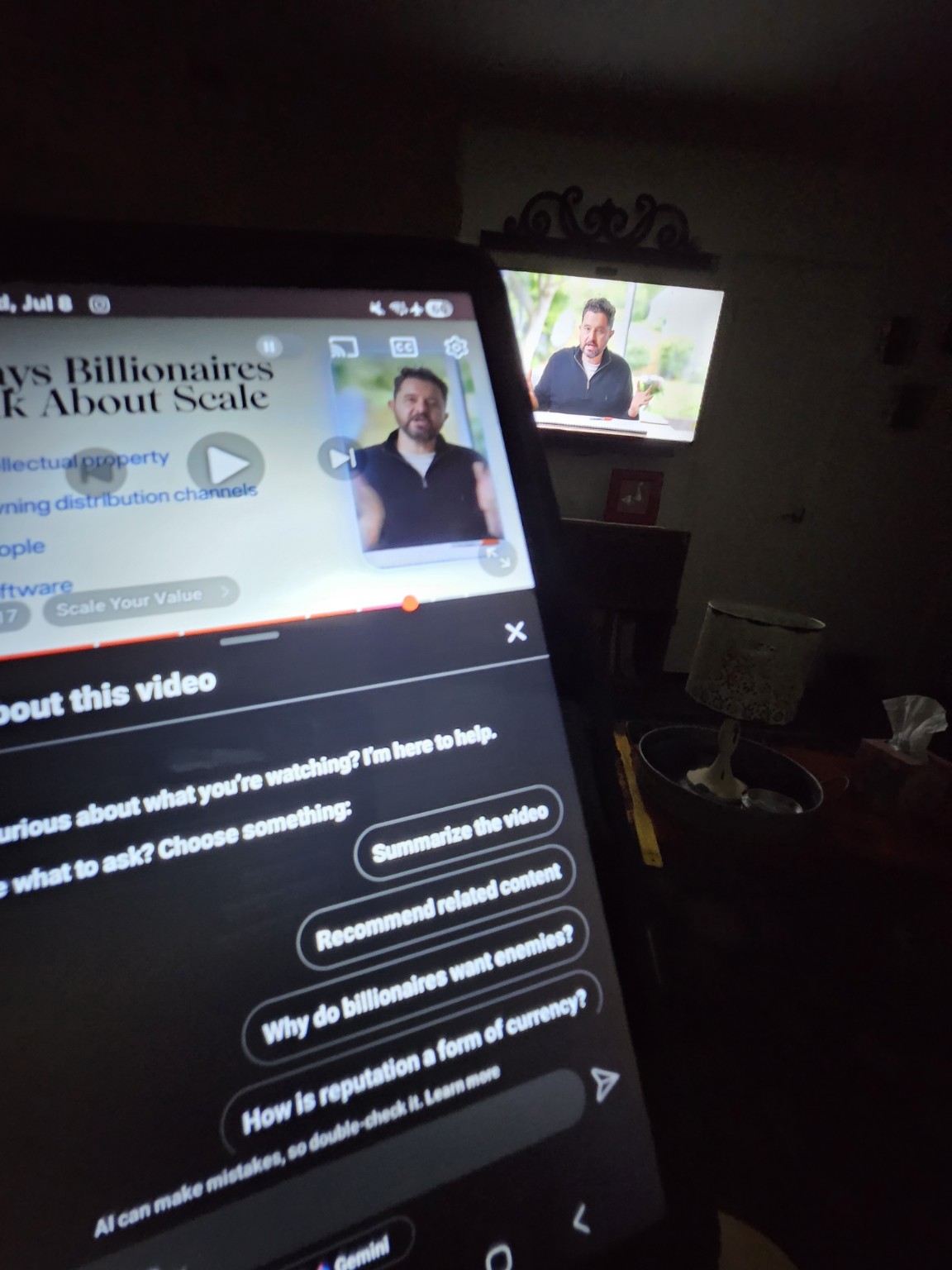 Early-morning video learning setup