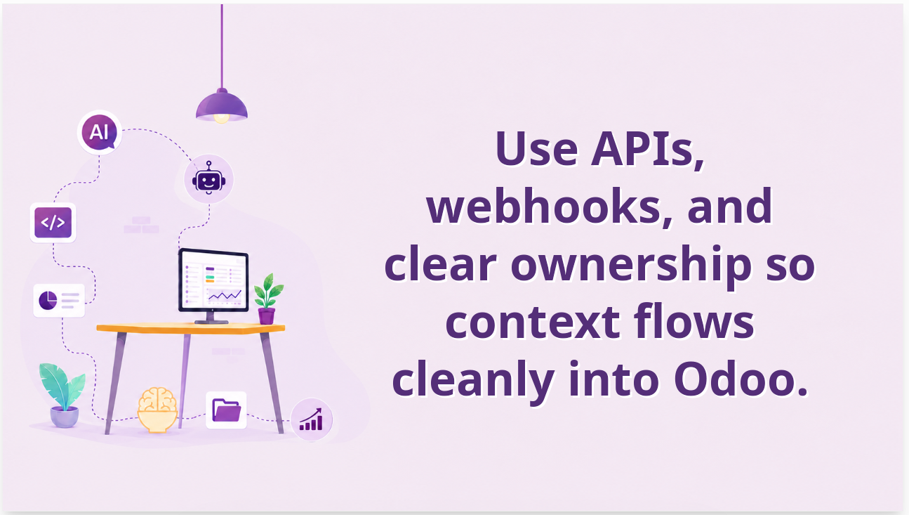 Connect Odoo AI with architecture, not spaghetti